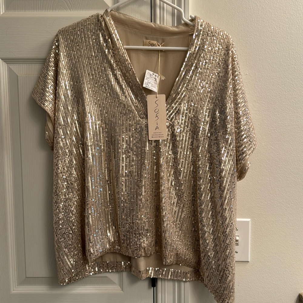 Sofia Sequin Top